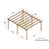 Pergola sur pieds en bois, Marsella