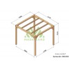 Pergola sur pieds en bois, Santander