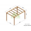 Pergola sur pieds en bois, Santander