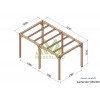 Pergola sur pieds en bois, Santander