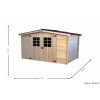 Abri de jardin en bois 28 mm, 9,58 m², Foresta