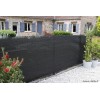 Brise-vue noir, Elégance/Signature, 200 g/m², 95% occultant, Ideal Garden