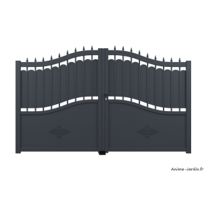 Portail Battant 3 m, Aluminium, Traditionnel, Ines