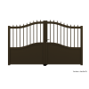 Portail Battant 3 m, Aluminium, Traditionnel, Esaline