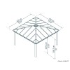 Tonnelle de jardin, Dallas Wide, Aluminium