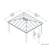 Tonnelle de jardin, Dallas Wide, Aluminium