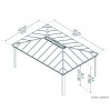 Tonnelle de jardin, Dallas Wide, Aluminium