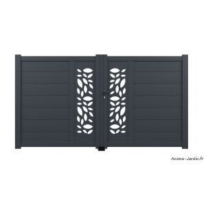 Portail battant 3 m, Aluminium, Actuel, Ambroise
