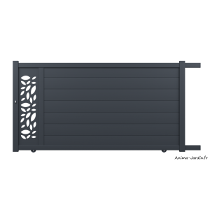 Portail coulissant 3,6 m, Aluminium, Actuel, Ambroise