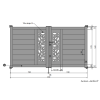 Portail battant 3 m, Aluminium, Actuel, Ambroise