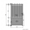 Portillon poussant 1m, Aluminium, Traditionnel, Ines