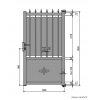 Portillon poussant 1m, Aluminium, Traditionnel, Ines