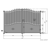 Portail Battant 3 m, Aluminium, Traditionnel, Ines