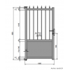 Portillon poussant 1 m, Aluminium, Traditionnel, Esaline