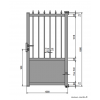 Portillon poussant 1 m, Aluminium, Traditionnel, Esaline