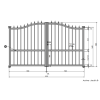Portail Battant 3 m, Aluminium, Traditionnel, Mégan