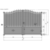 Portail Battant 3 m, Aluminium, Traditionnel, Rosalie