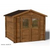 Abri de jardin en bois 5,88 m², Nicia, Madriers de 28 mm