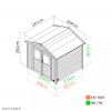 Abri de jardin en bois 5,88 m², Nicia, Madriers de 28 mm