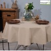 Nappe de table extérieur ronde, Palace Lino beige