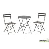 Set table + 2 chaises Cuba pliant, Acier