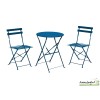 Set table + 2 chaises Cuba pliant, Acier