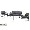 Salon de jardin Grasse II, 4 personnes, Aluminium