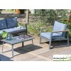 Salon de jardin Grasse II, 4 personnes, Aluminium