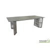 Table de jardin Iris, 220 cm, 8 personnes, aluminium / Cordes