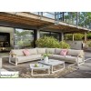 Salon de jardin d'angle Leather II, 5 personnes, Aluminium