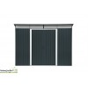 Abri en métal Steelo gris anthracite, 4,84 m²