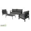 Salon de jardin Lava, 4 personnes, Aluminium