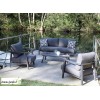 Salon de jardin Lava, 4 personnes, Aluminium