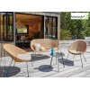 Fauteuil de jardin Lounge Tornado, Acier, Résine Tressé