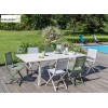 Table de jardin extensible Genes, 160/240 cm, 6 à 10 personnes