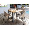 Table de jardin Torino, 100x100 cm, 4 personnes