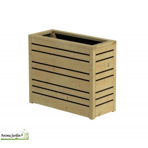 Bac en bois rectangulaire Flux 70x30x60, Traité autoclave