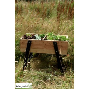 Carré potager en bois sur pied Ventoux, 8 cases, Carré de jardin