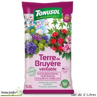 Terre de bruyère véritable bio, sac de 5 L, Jardin / Balcon / Terrasse