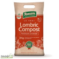 Lombric compost bio, sac de 3 kg, Jardin / Balcon / Terrasse