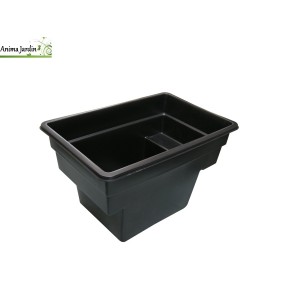 Bassin de jardin Quadra C1, 520 litres, bassin rigide de 0,92 m², PE noir