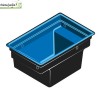 Bassin de jardin Quadra C1, 520 litres, bassin rigide de 0,92 m², PE noir