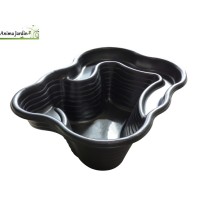 Bassin de jardin Iris SI, 150 litres, bassin rigide de 0,98 m², PE noir