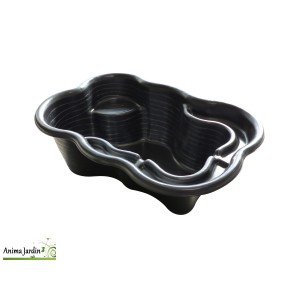 Bassin de jardin Iris SII, 240 litres, bassin rigide de 1,09 m², PE noir