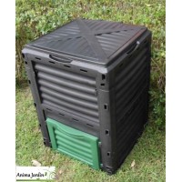 Composteur de jardin noir/vert en PE, 300L, Ideal Garden
