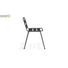 Lot de 6 chaises de jardin en acier Gris anthracite