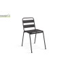 Lot de 6 chaises de jardin en acier Gris anthracite