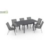 Table de jardin extensible Polywood, Gris anthracite, 8 personnes