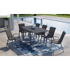 Table de jardin extensible Polywood, Gris anthracite, 8 personnes