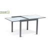 Table de jardin extensible en Verre trempé gris, 8 personnes